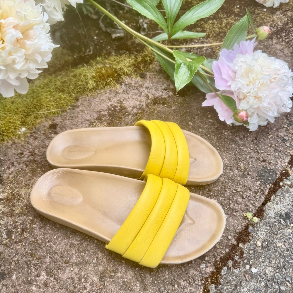 Beatrice Valenzuela Yellow Sandals Modern Minimalist Style